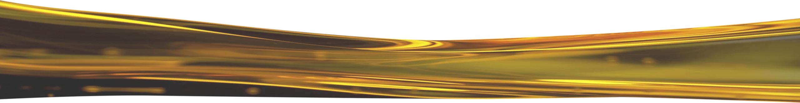 A close-up of golden-yellow oil flowing smoothly with glossy waves and reflections, set against a black background—capturing the essence of quality mobile auto repair.